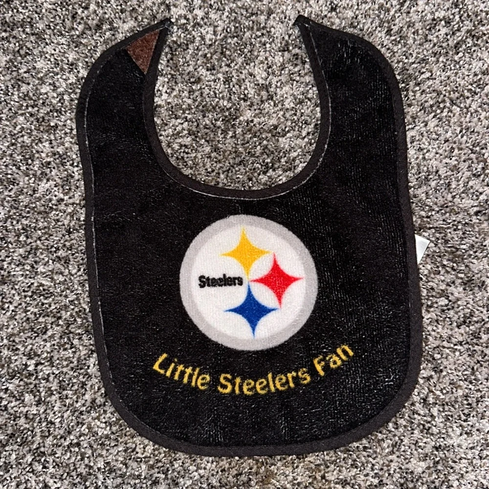 Little Steelers Fan Black Bib Unisex Great Condition